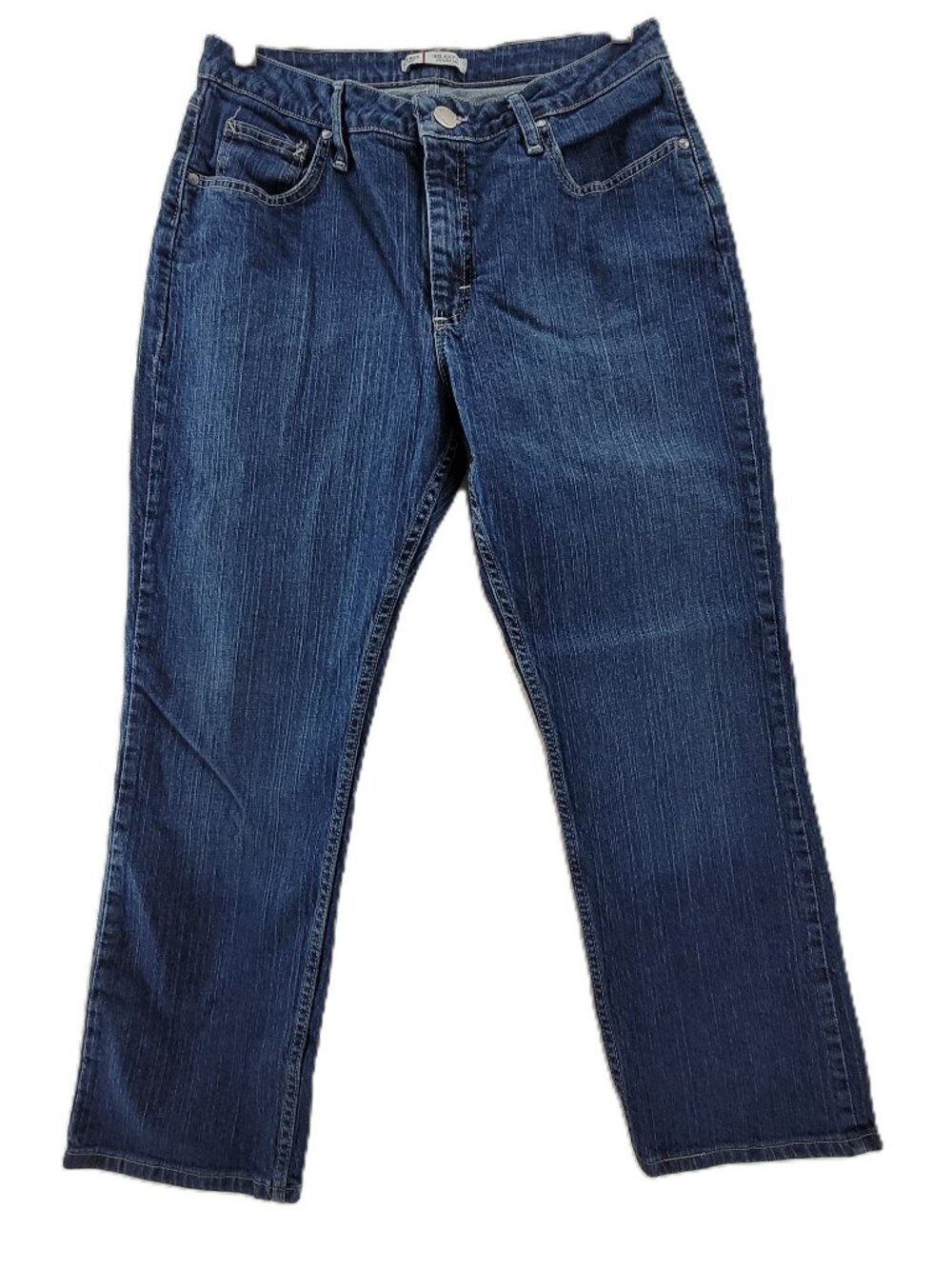 Riders by Lee Jeans Women's 12 P Blue Heavy Stretch Denim Relaxed fit Straight